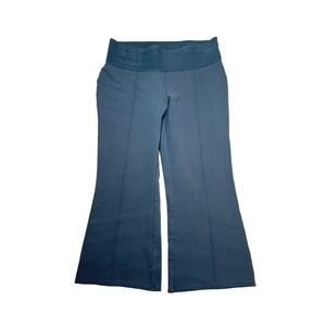 DG2 Diane Gilman Pants Women Large Petite Stretch Elastic Waist Bootcut Gray